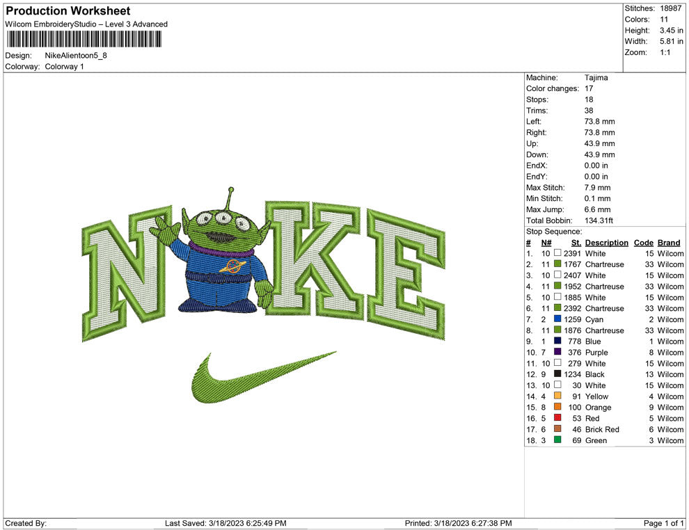 Nike Alien toon