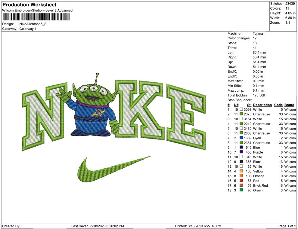 Nike Alien toon