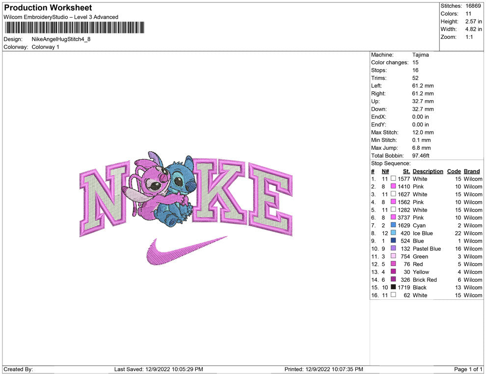 Nike Angel Hug Stitch