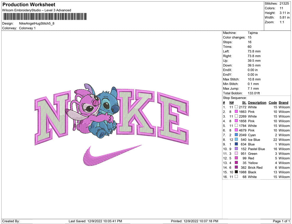Nike Angel Hug Stitch
