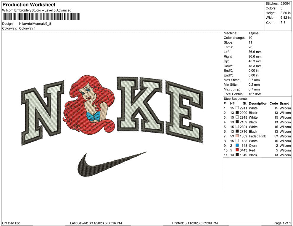 Nike Ariel mermaid