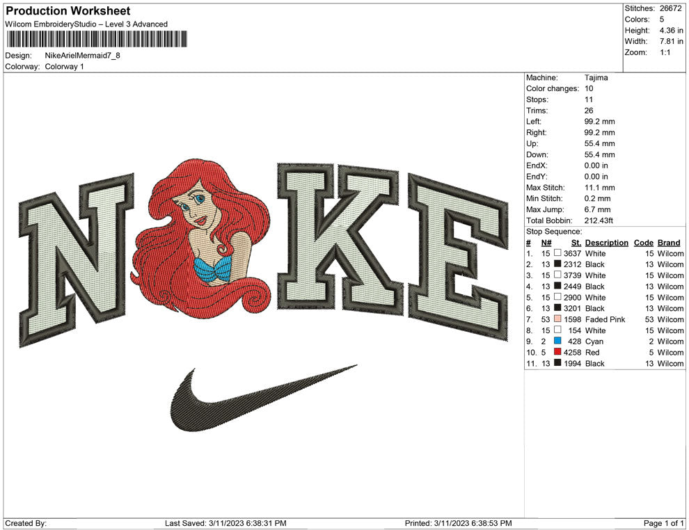 Nike Ariel mermaid