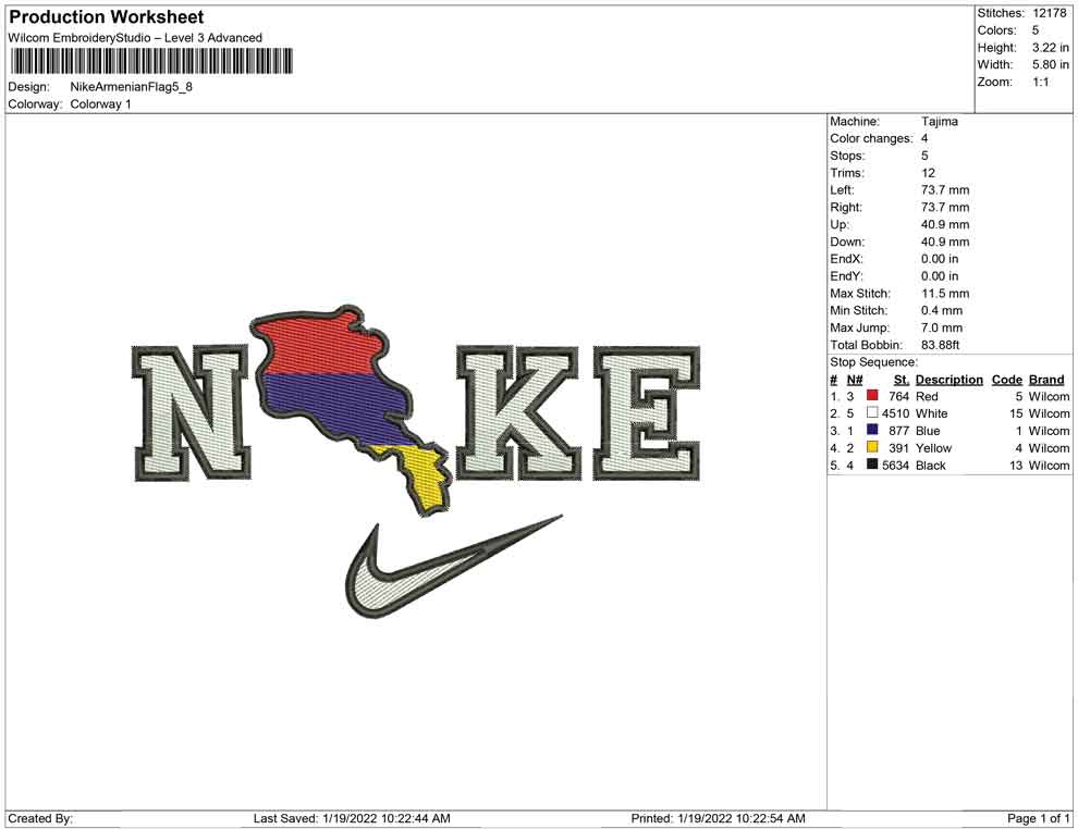 Nike Armenian Flag