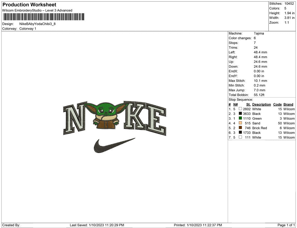 Nike Baby yoda Chibi