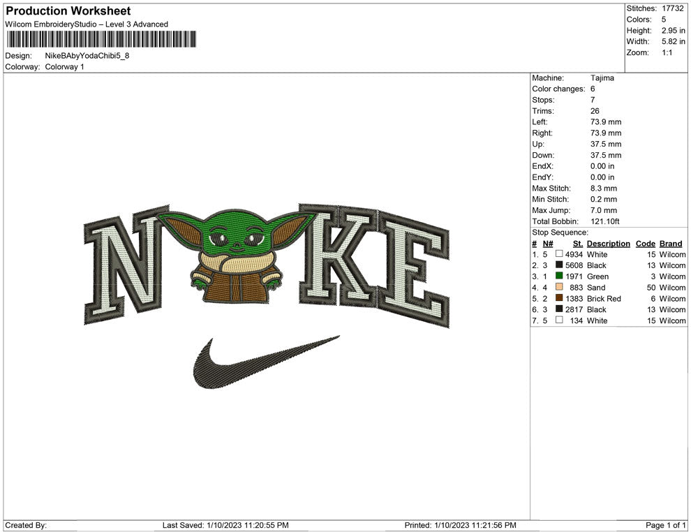 Nike Baby yoda Chibi