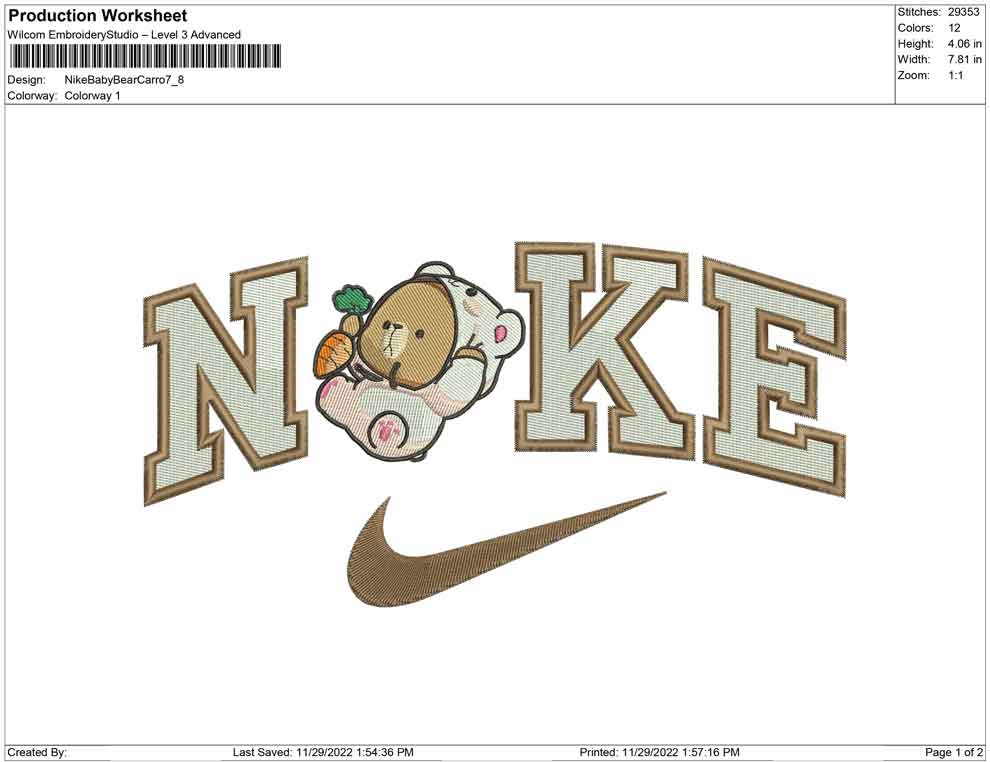 Nike BabyBear with Carrot
