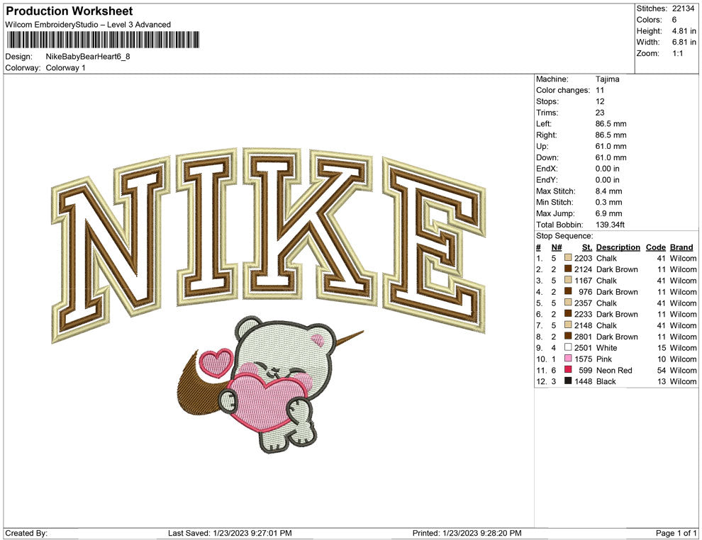 Nike Baby Bear Heart