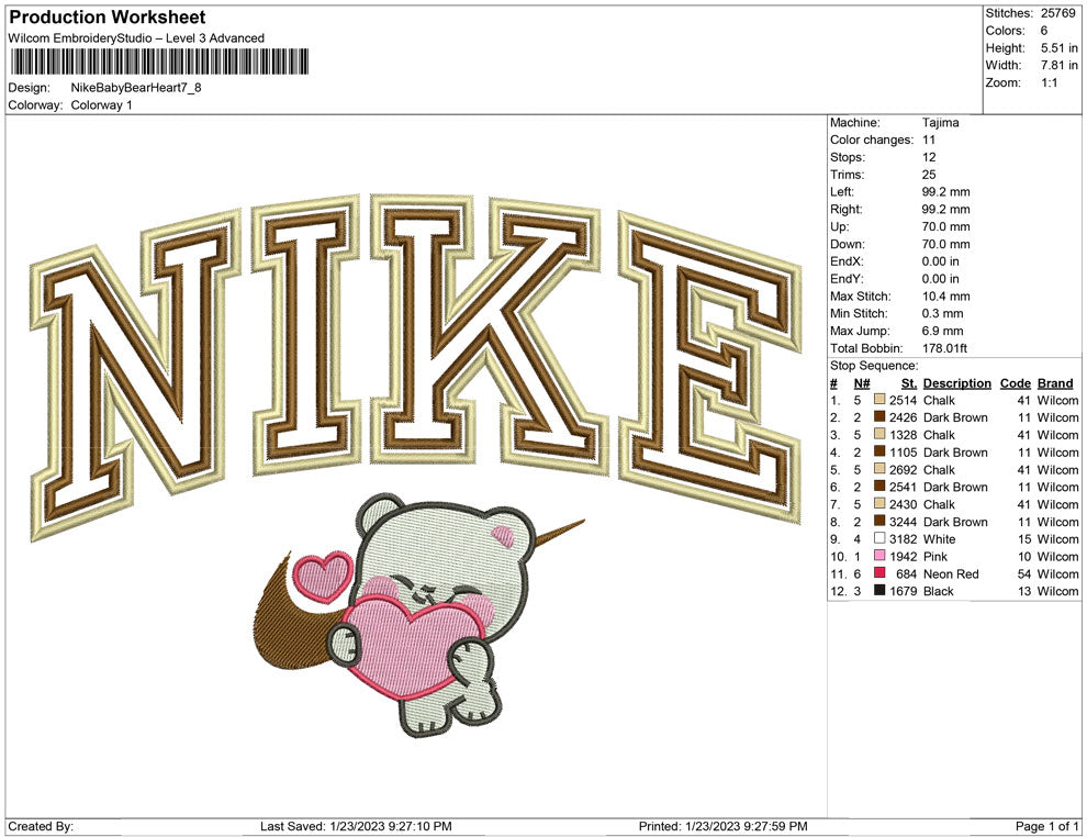 Nike Baby Bear Heart