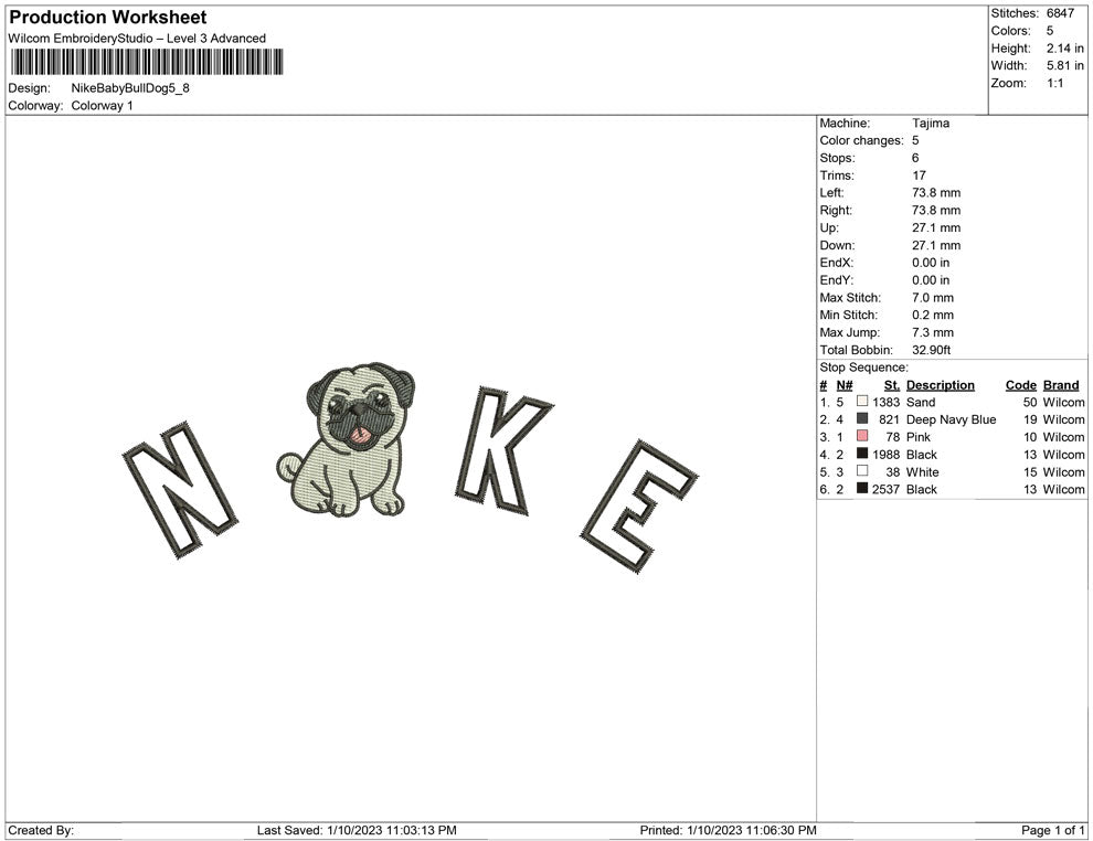 Nike Baby bull Dog