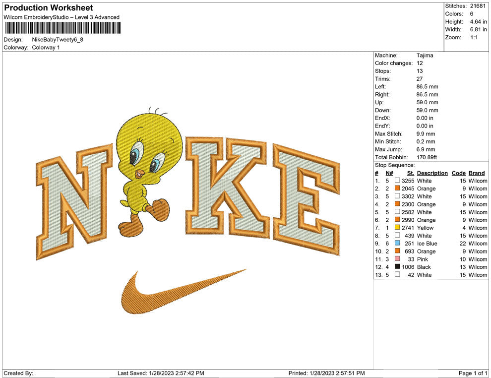 Nike Baby Tweety