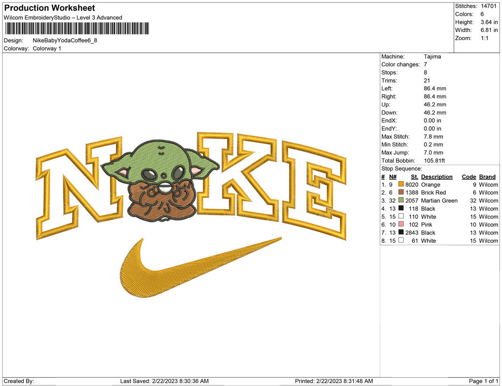 Nike Baby Yoda Coffee
