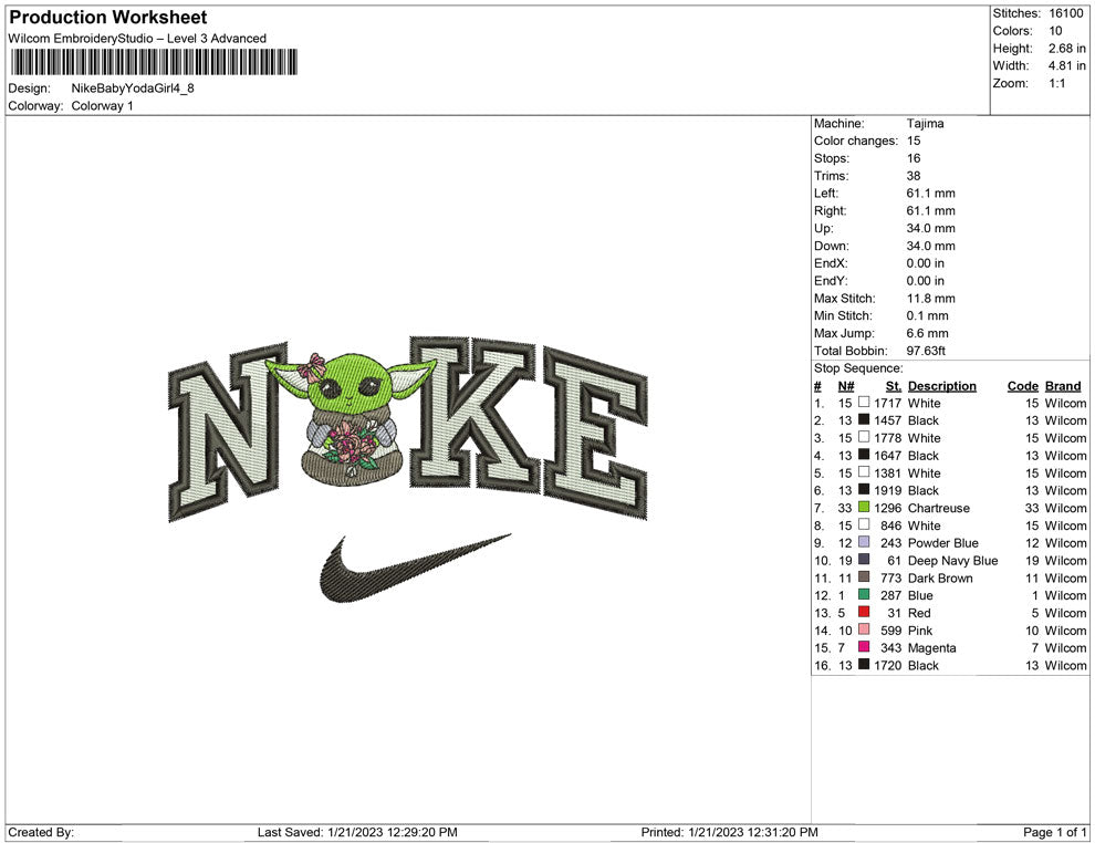 Nike Baby girl Yoda