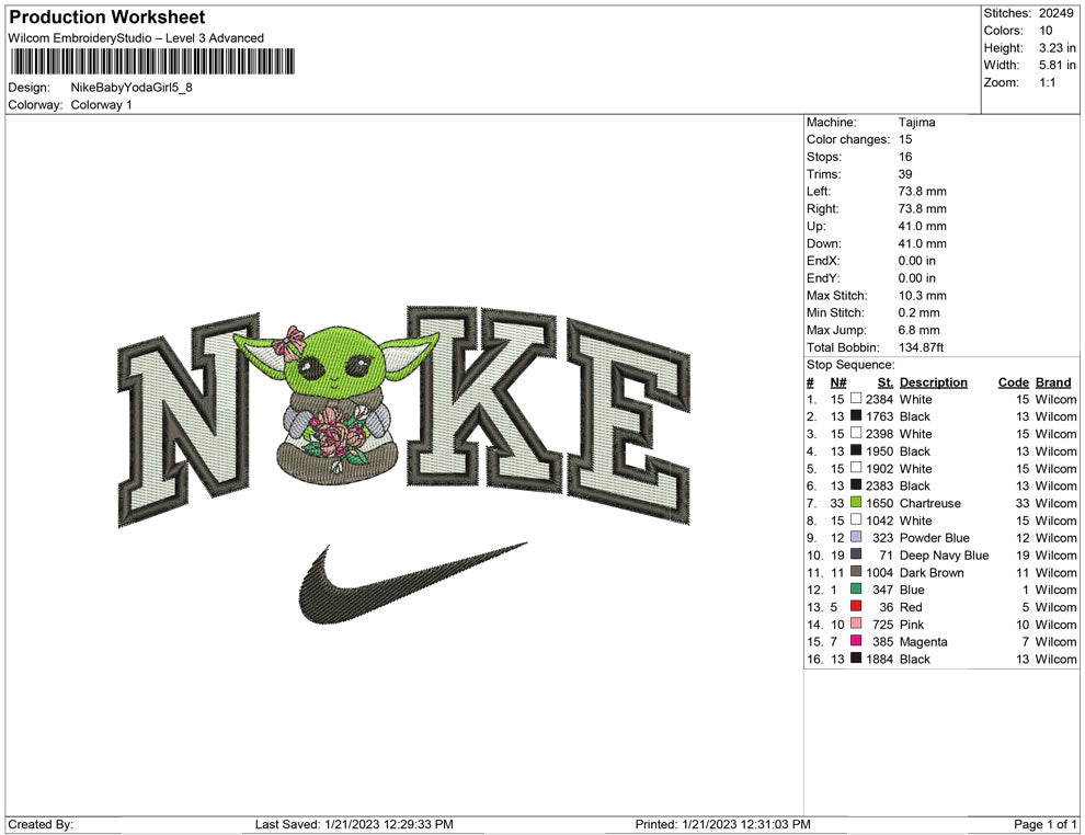 Nike Baby girl Yoda