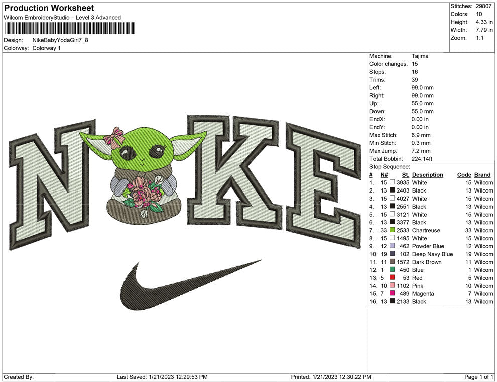 Nike Baby girl Yoda