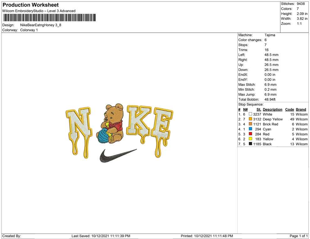Nike pooh eat honey
