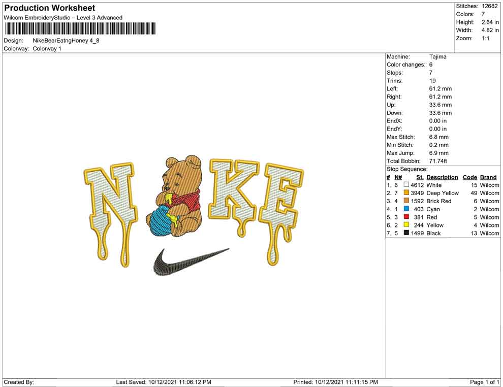 Nike pooh eat honey