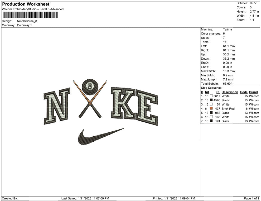 Nike Billiard