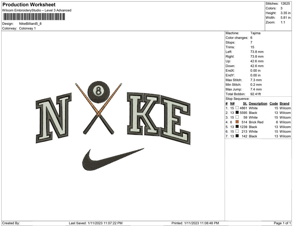 Nike Billiard