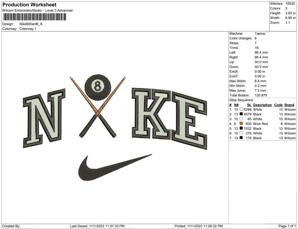 Nike Billiard