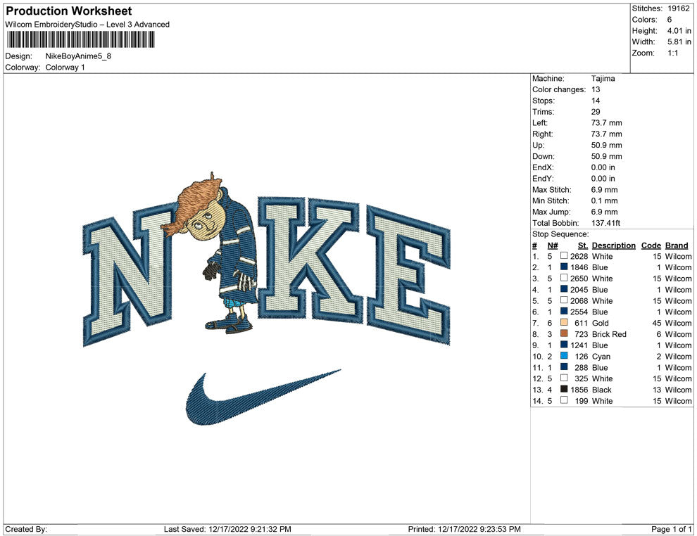 Nike Boy Anime