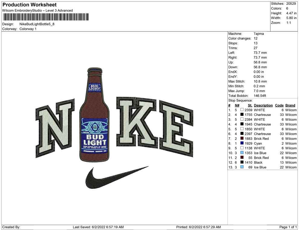Nike Bud Light Bottle