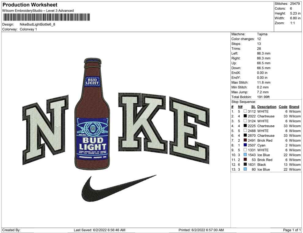 Nike Bud Light Bottle