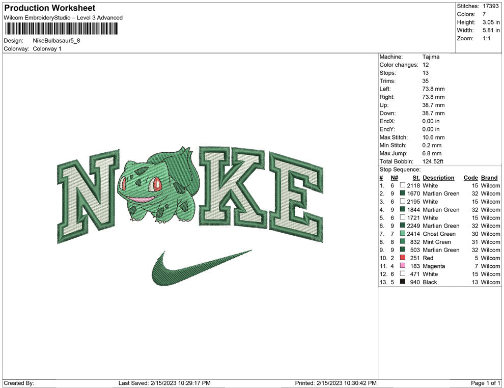 Nike Bulbasaur