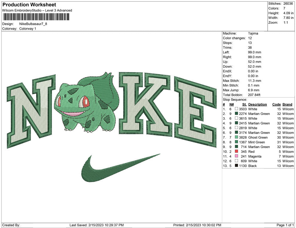 Nike Bulbasaur