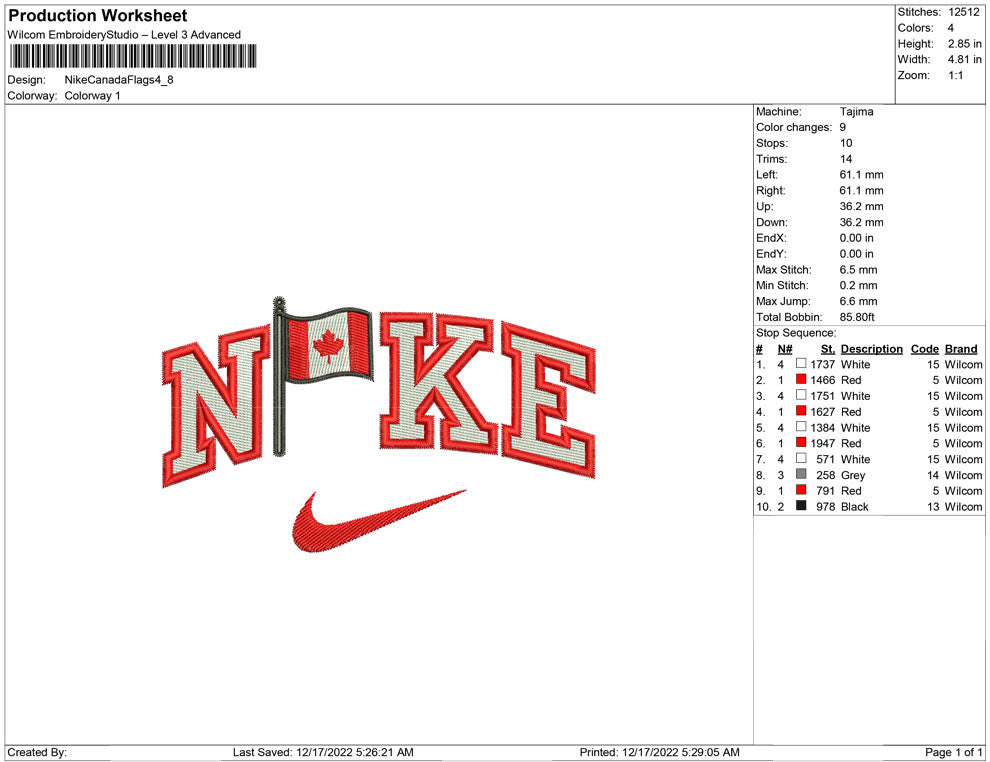 Nike Canada Flags