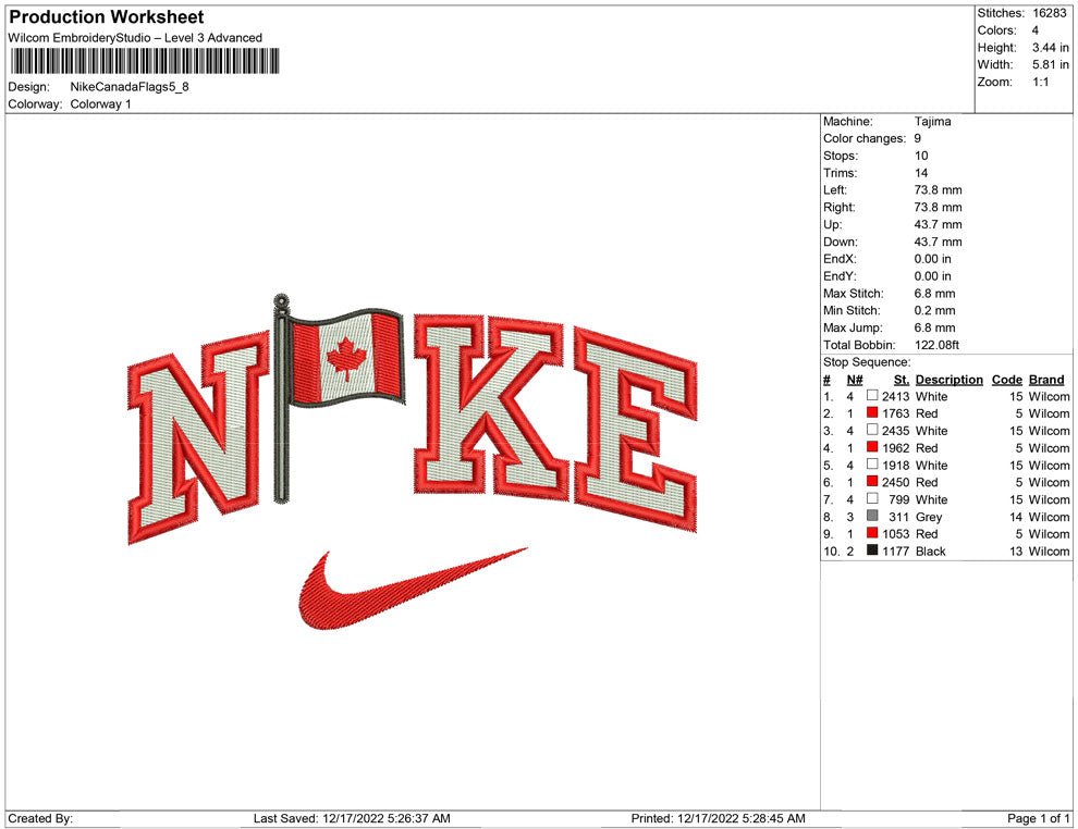 Nike Canada Flags