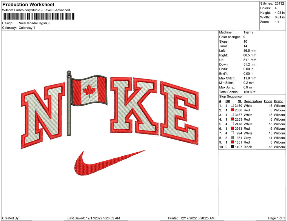 Nike Canada Flags