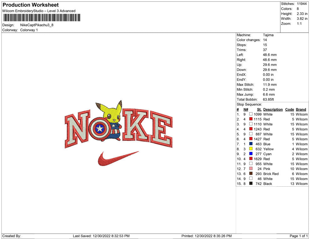 Nike Captain Pikachu
