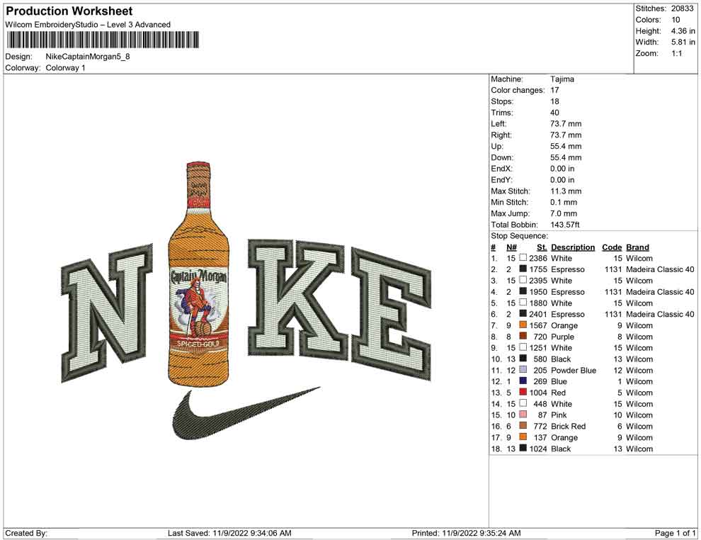 Nike Captain Morgan Bottle