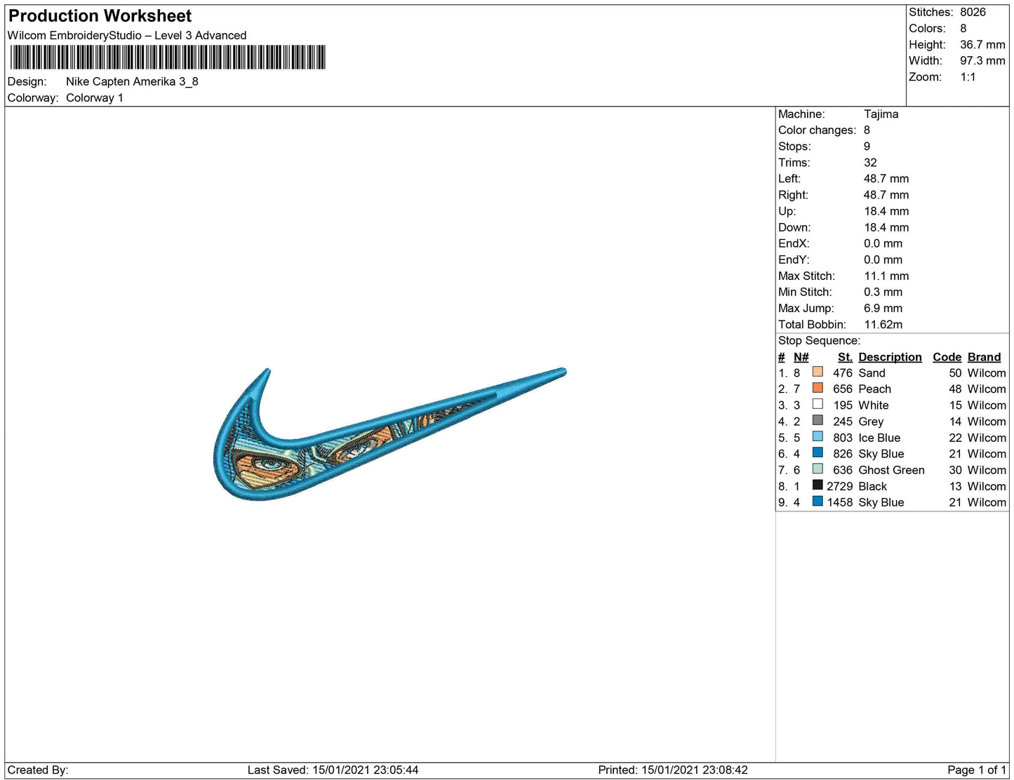 Swoosh eye Captain America