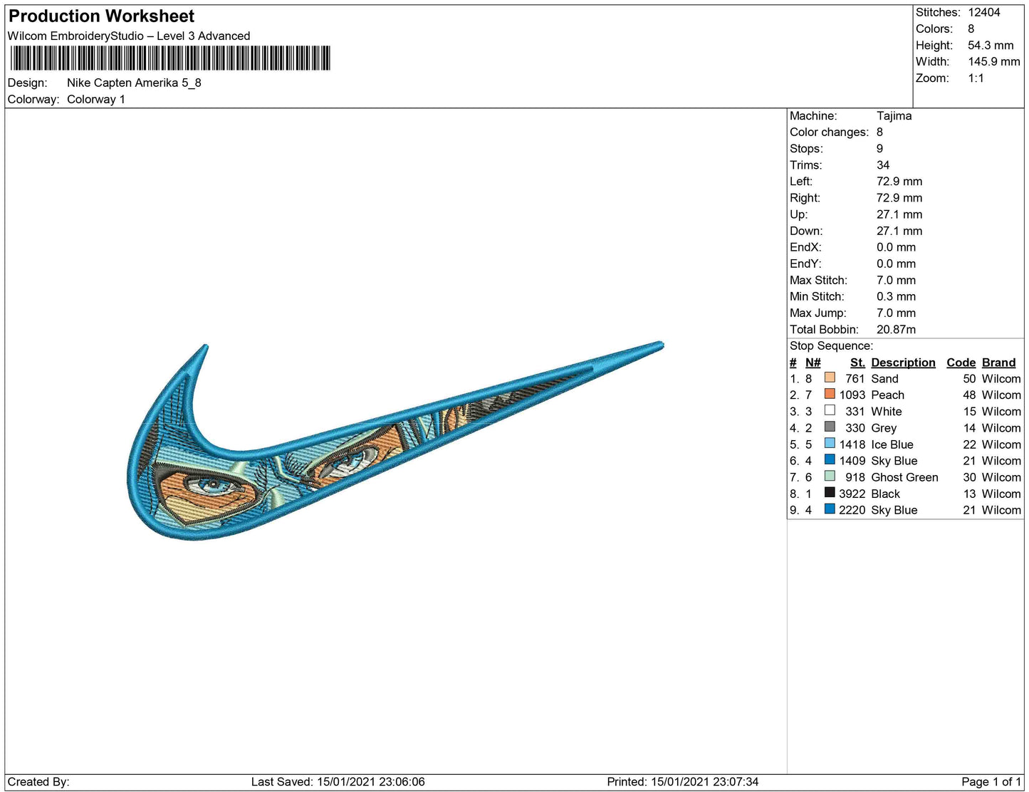 Swoosh eye Captain America