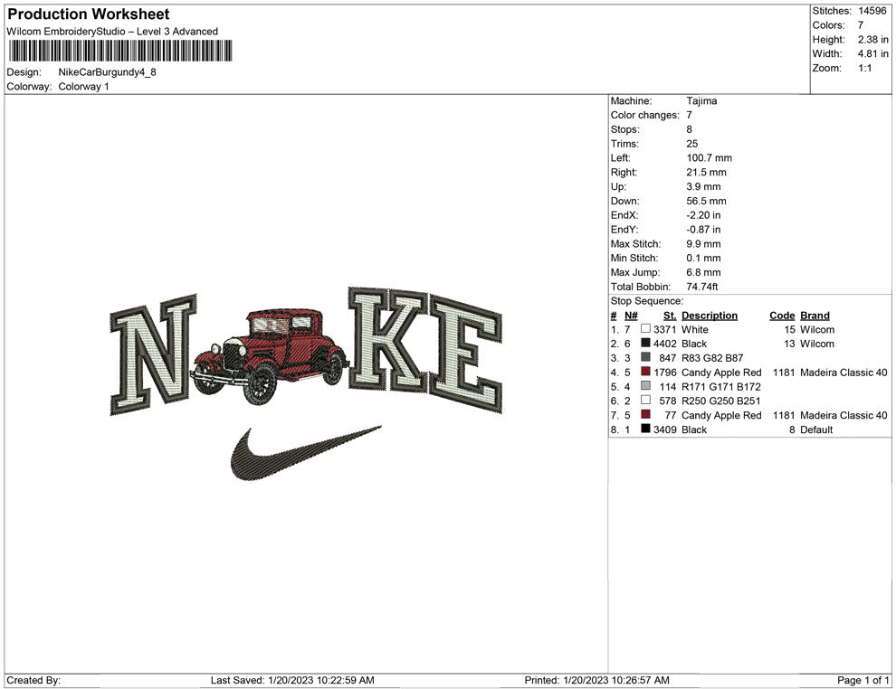 Nike Car Burgundy