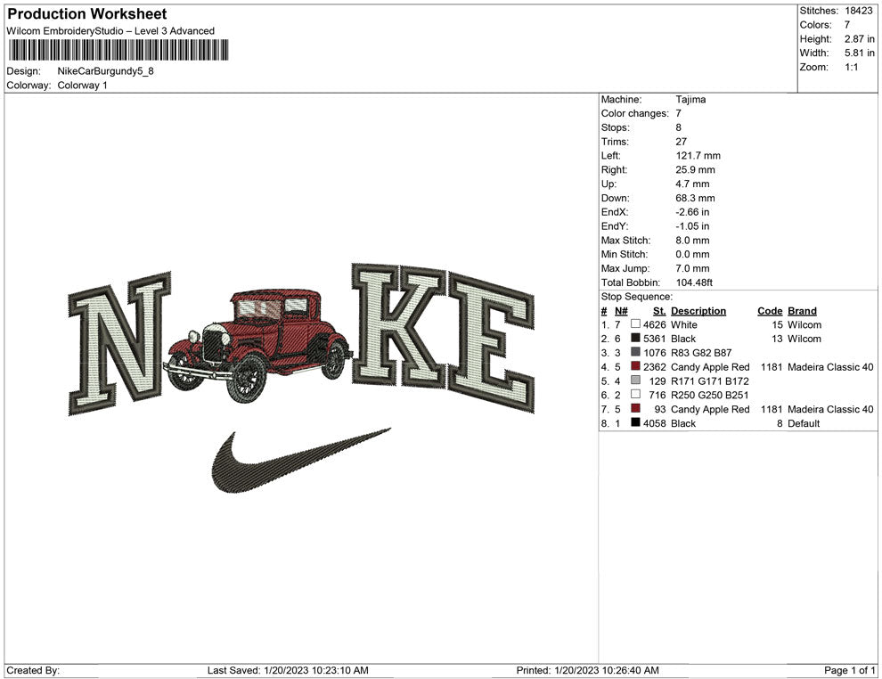 Nike Car Burgundy