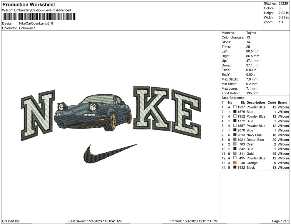 Nike Car Open Lamp
