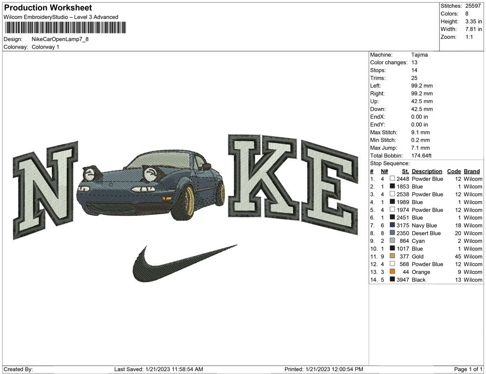 Nike Car Open Lamp