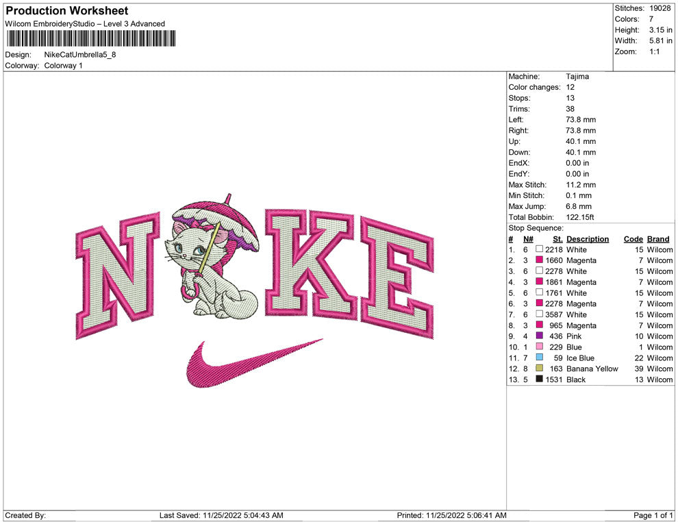 Nike Cat with Umbrella