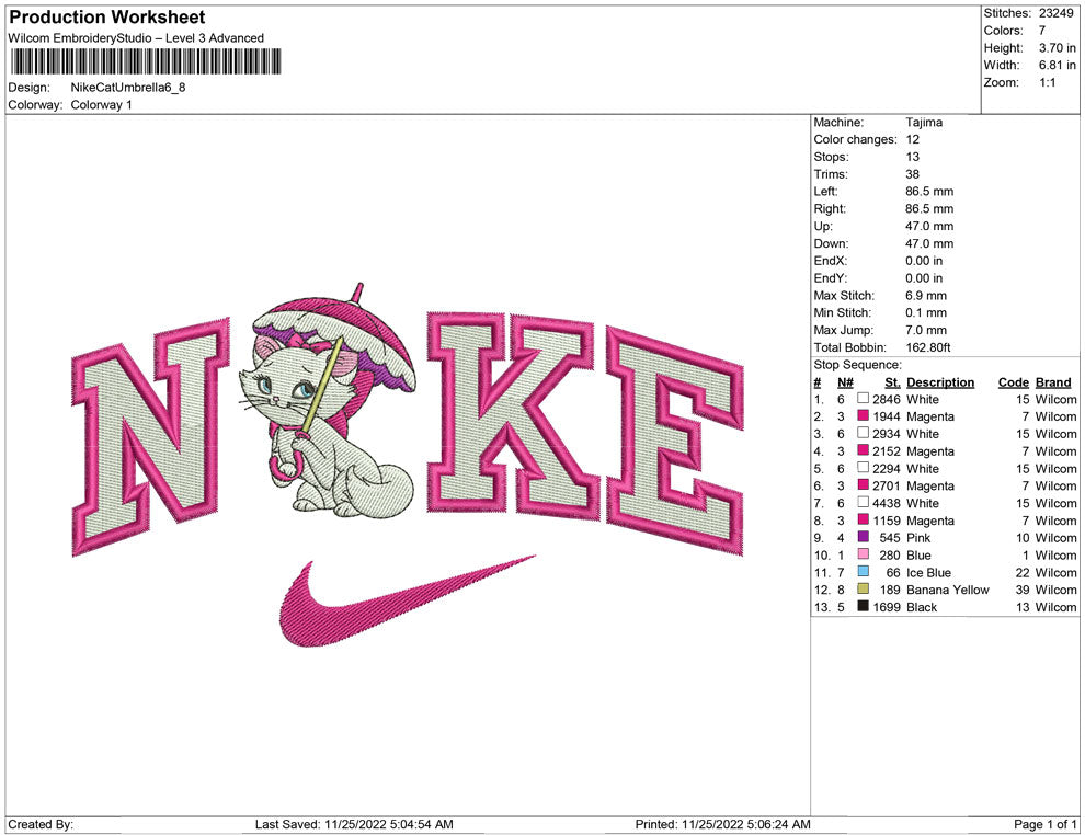Nike Cat with Umbrella