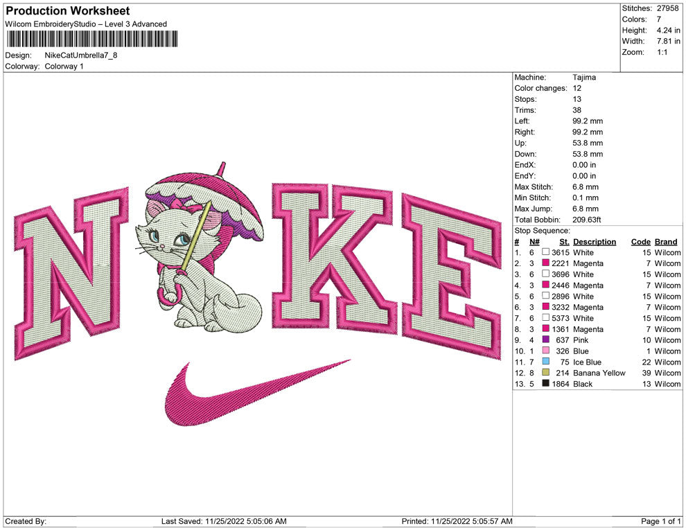 Nike Cat with Umbrella