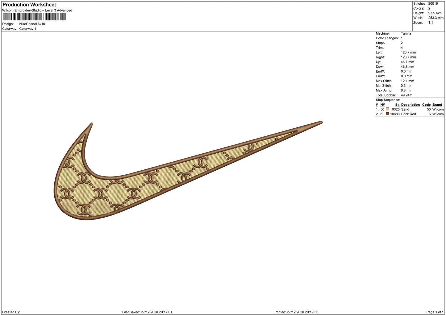 Nike swoosh motif C