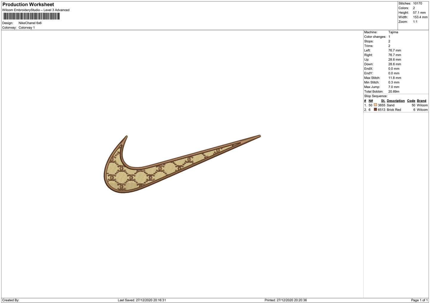 Nike swoosh motif C