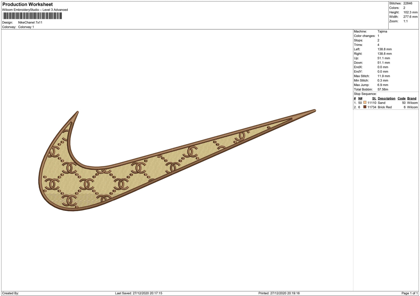 Nike swoosh motif C