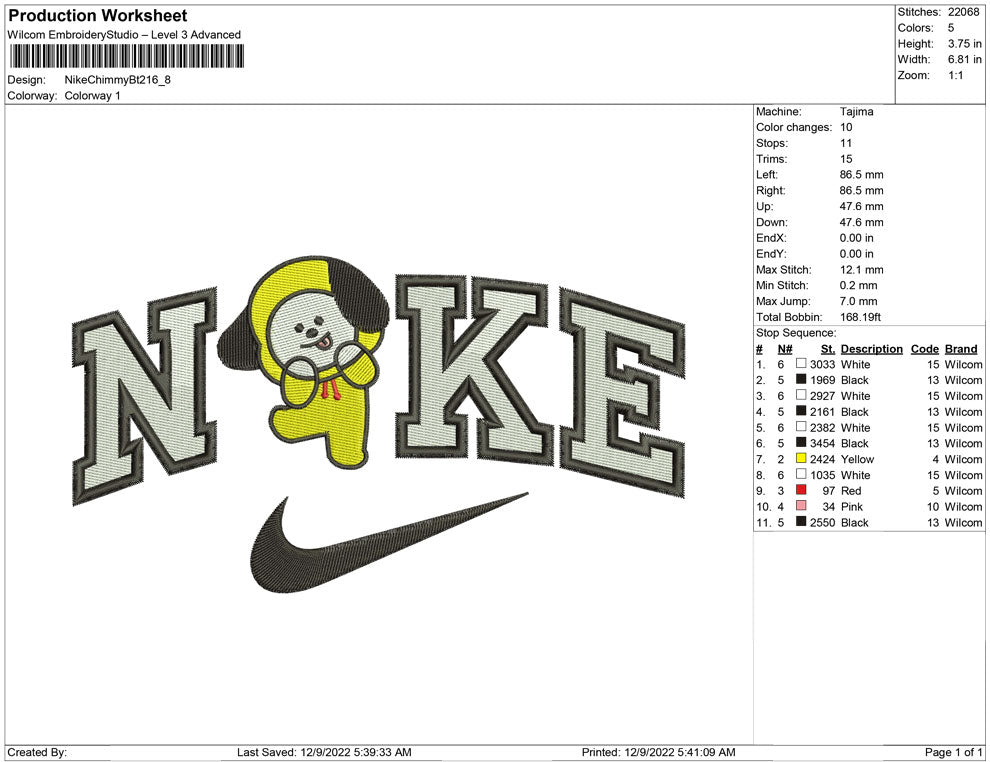 Nike Chimmy Bt21