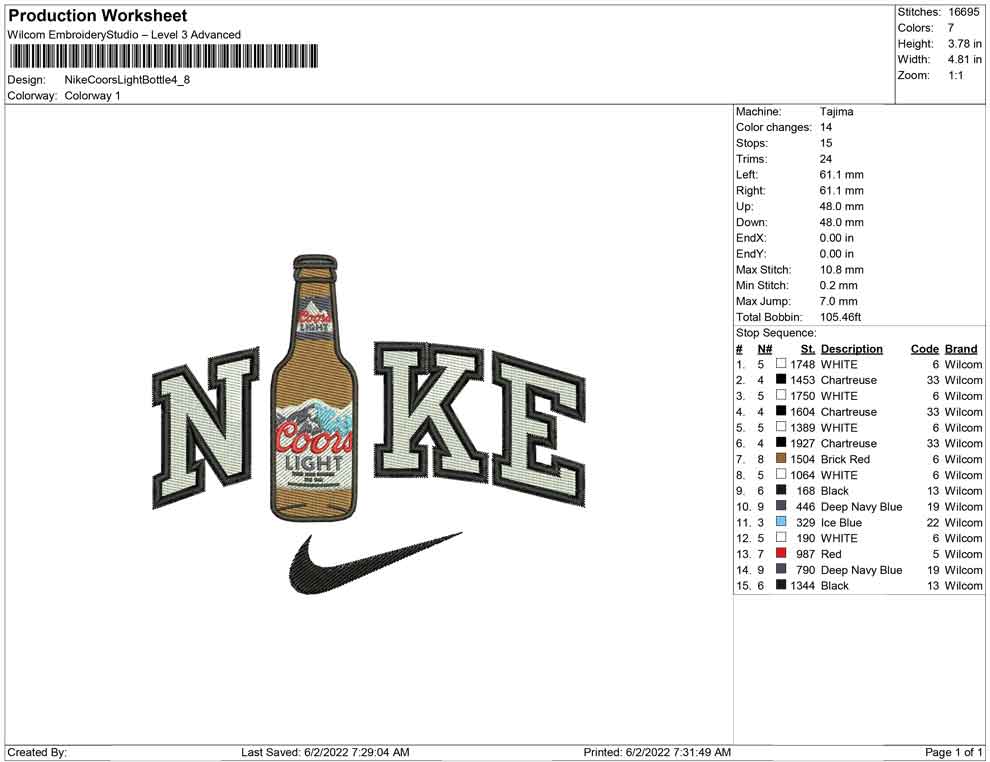 Nike Coors Bottle