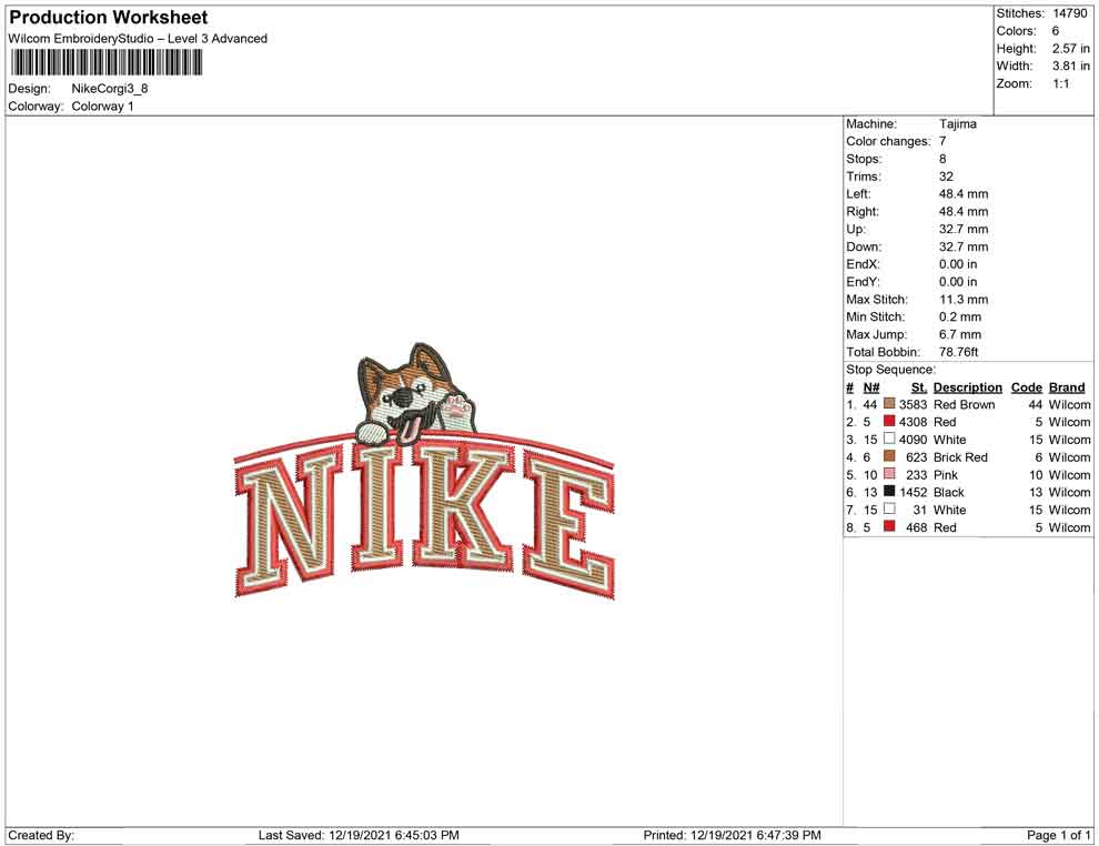 Nike Corgi Dog