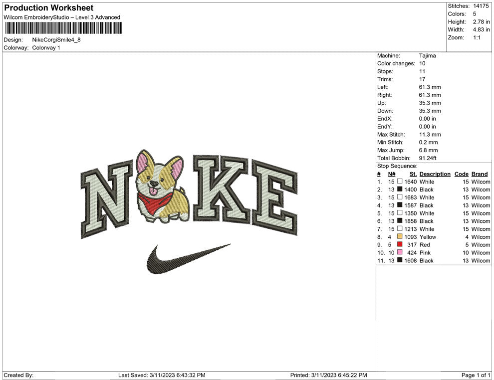 Nike Corgi Smile