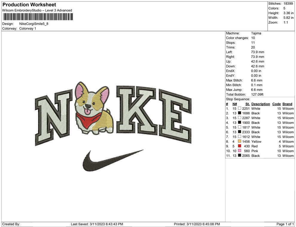 Nike Corgi Smile